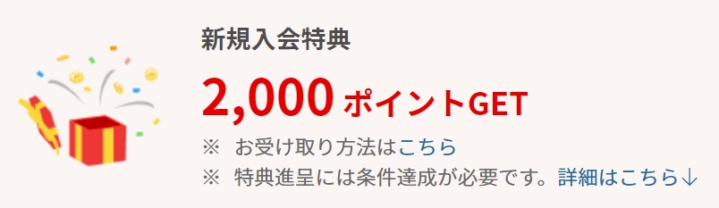 楽天カードの入会キャンペーン｜新規入会特典は2,000ポイント！